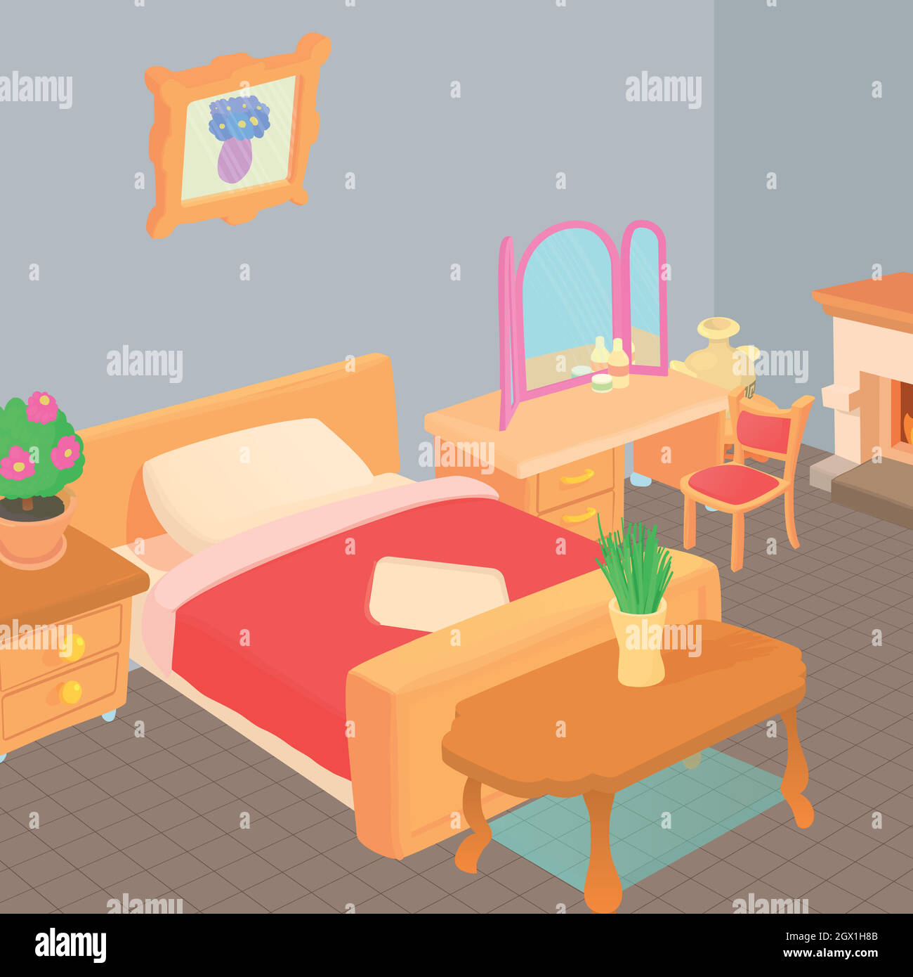 Furniture concept, cartoon style Stock Vector Image & Art Alamy