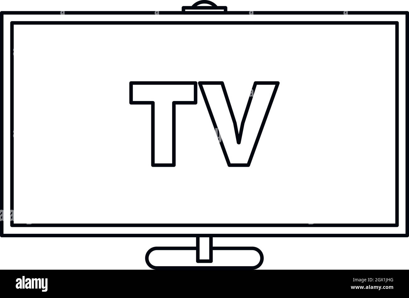 Television icon, outline style Stock Vector