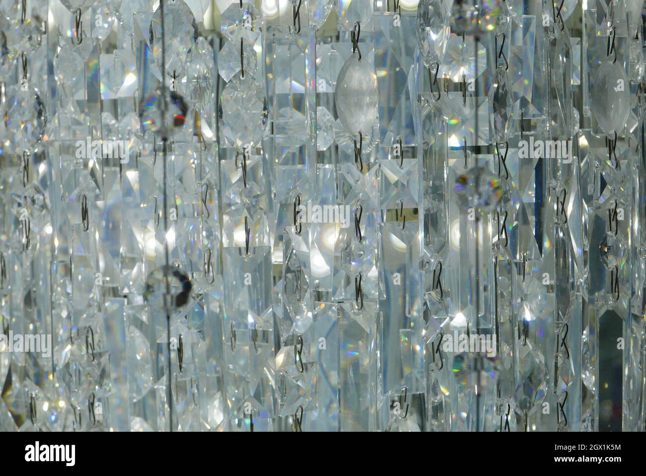 Full Frame Shot Of Illuminated Crystal Decorations Stock Photo