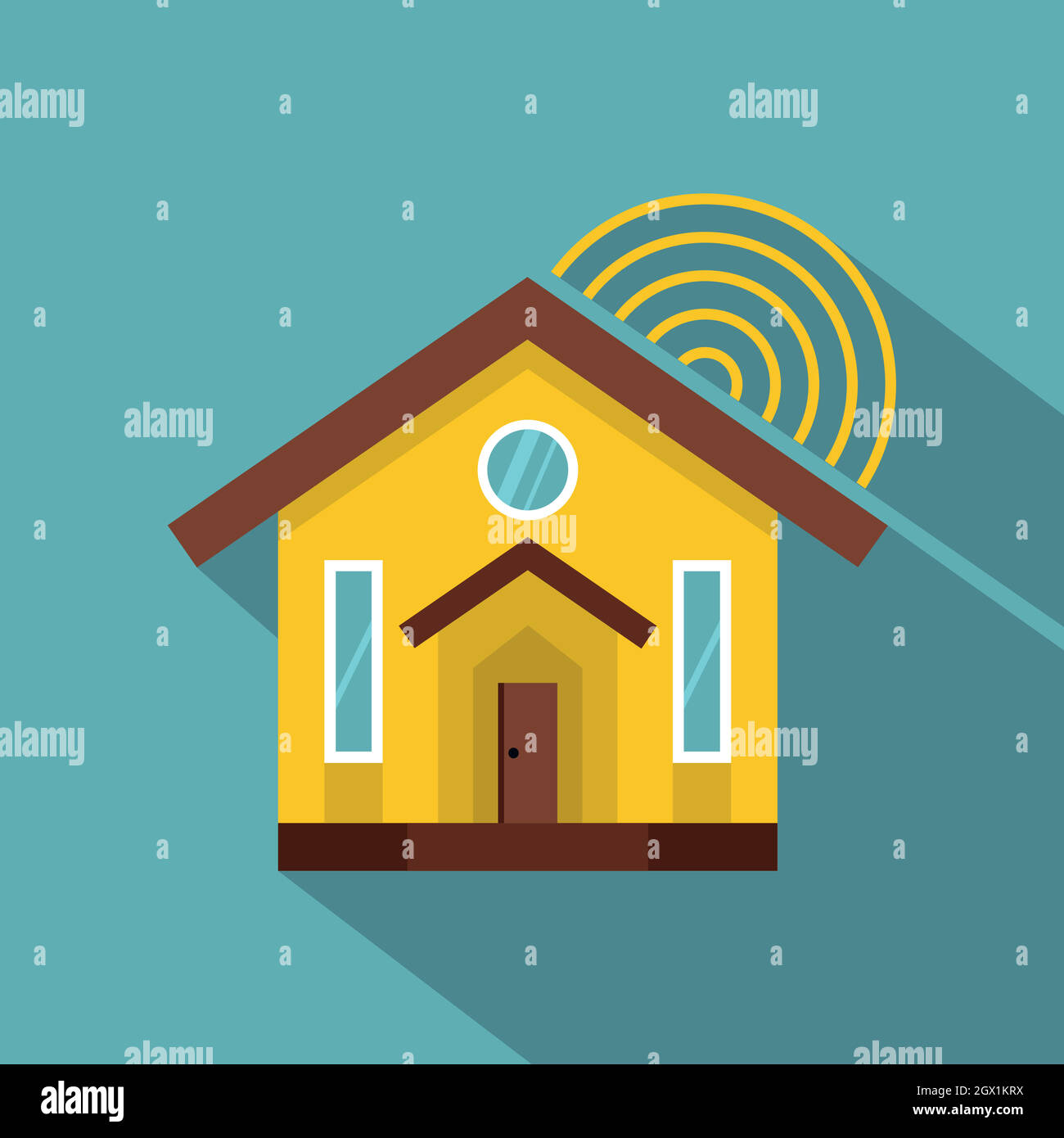 House icon, flat style Stock Vector Image & Art - Alamy