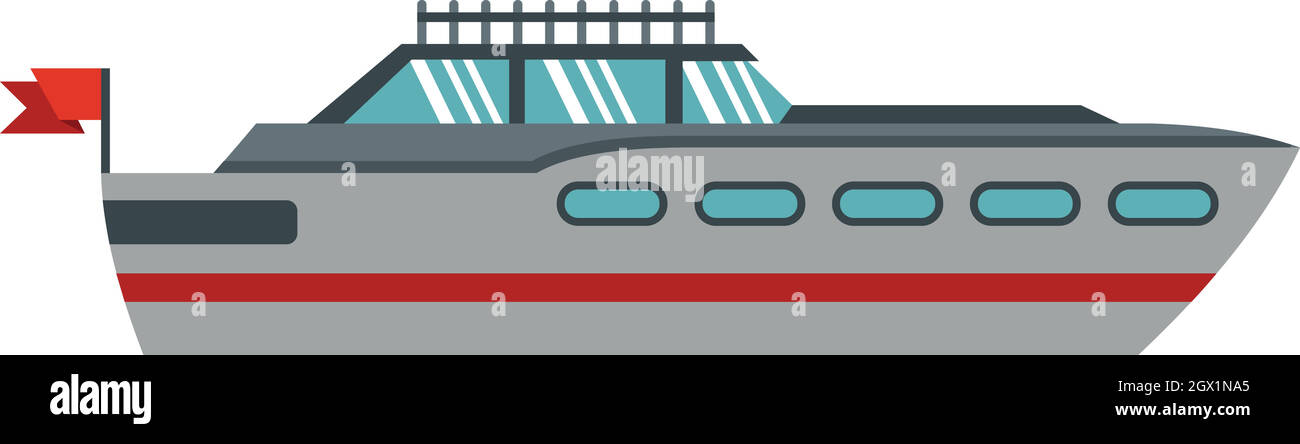 Big yacht icon, flat style Stock Vector Image & Art - Alamy