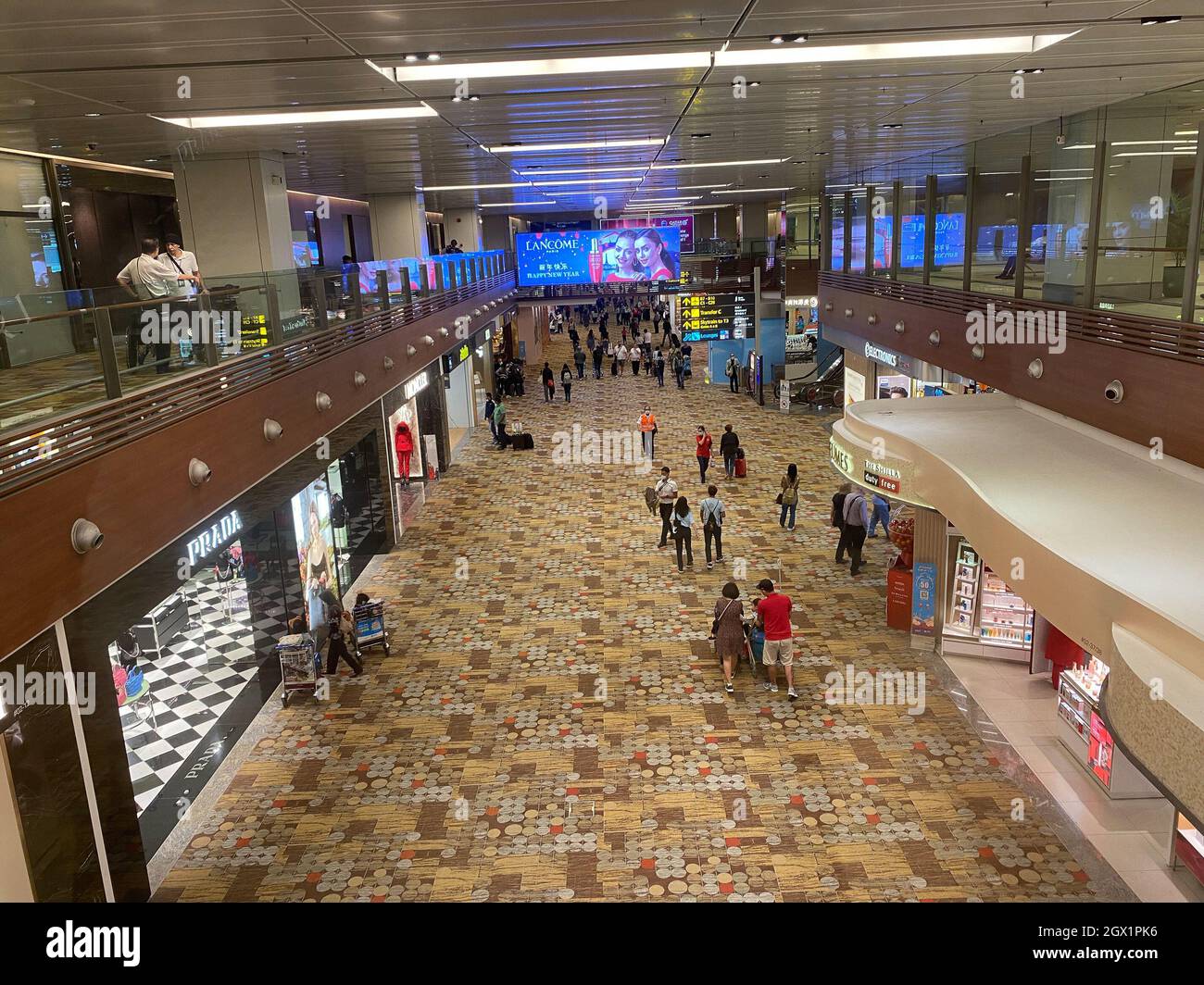 Singapore Feb 9, 2020. Interior of Singapore Changi Airport. Changi