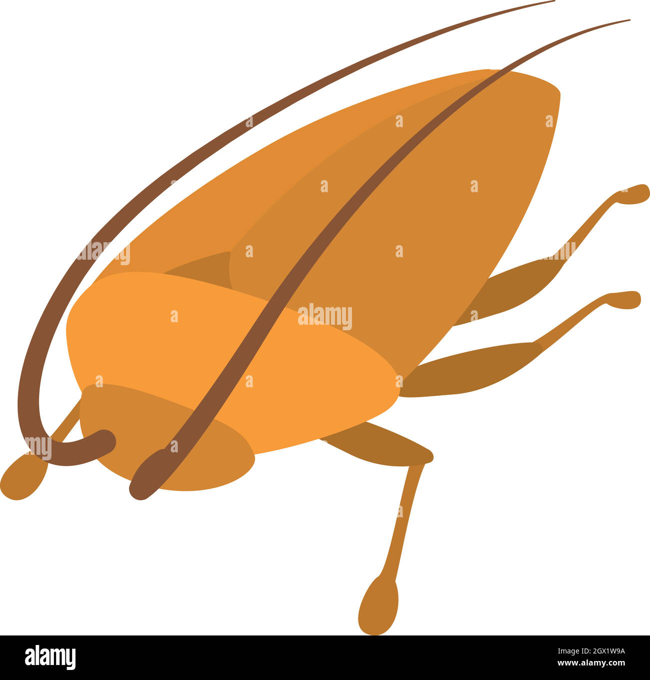 Cockroach icon, cartoon style Stock Vector