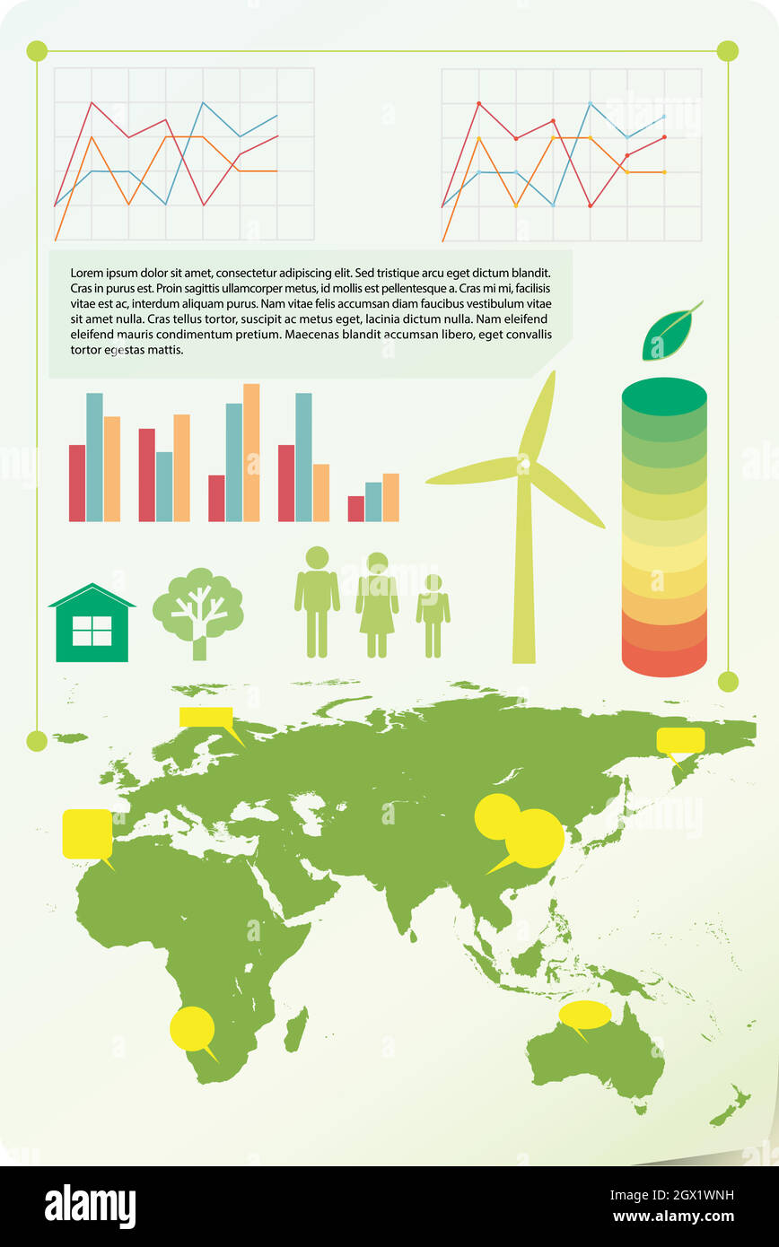 Statistics Chart Environment Infochart showing statistic Stock Vector Images - Alamy
