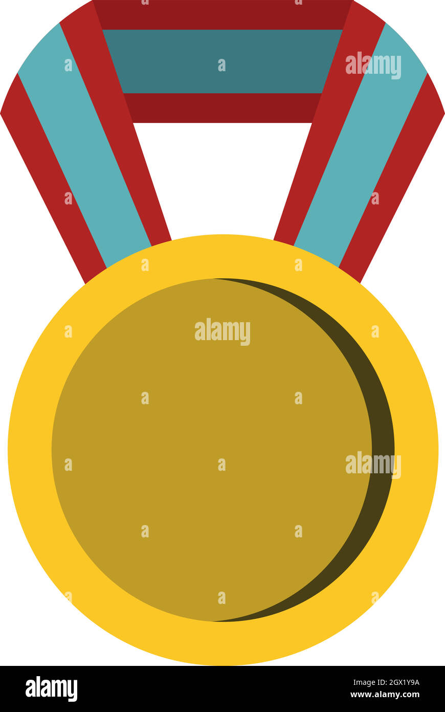 Round medal icon, flat style Stock Vector Image & Art - Alamy