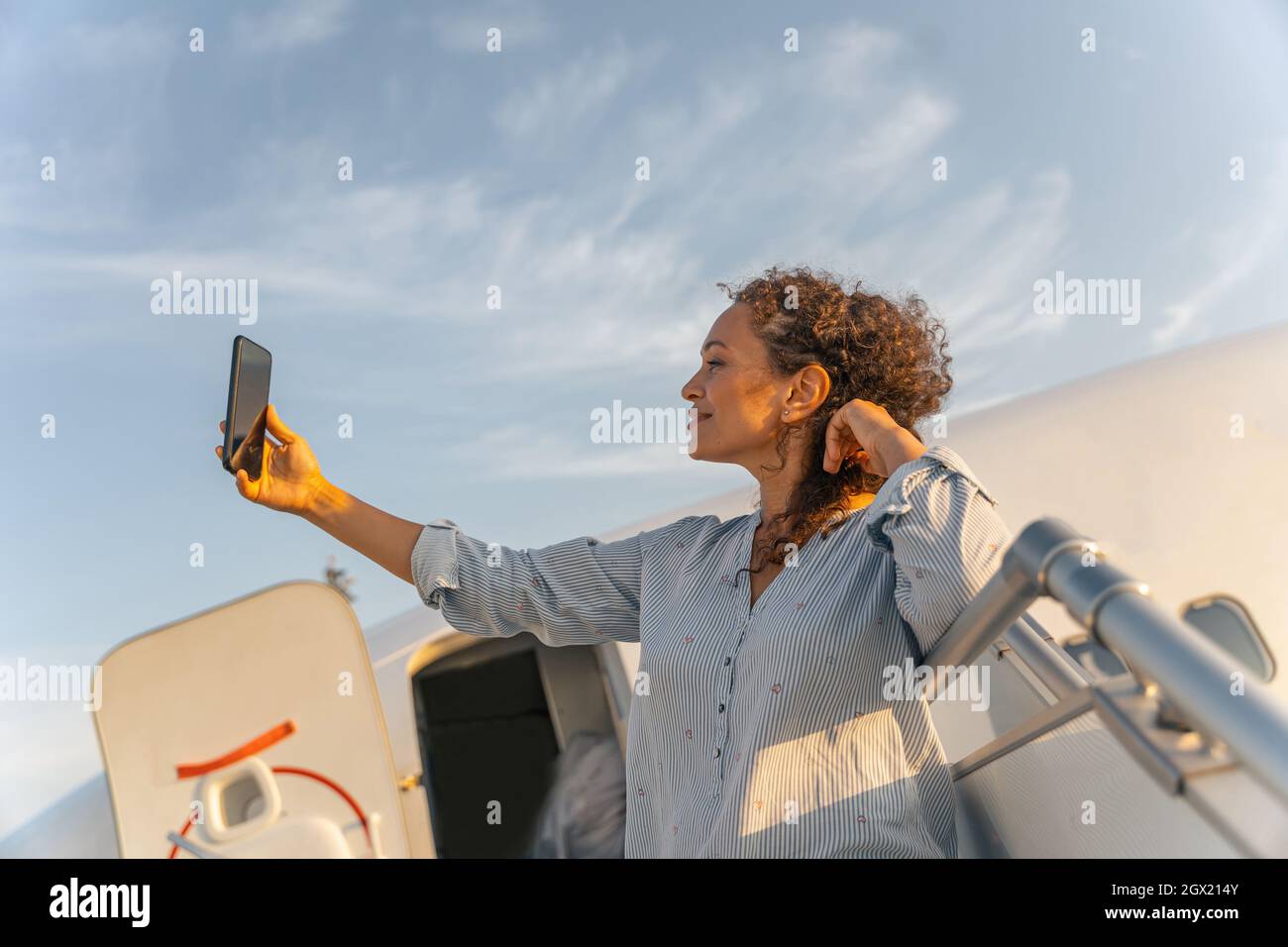 Relaxed person on a plane hi-res stock photography and images - Alamy