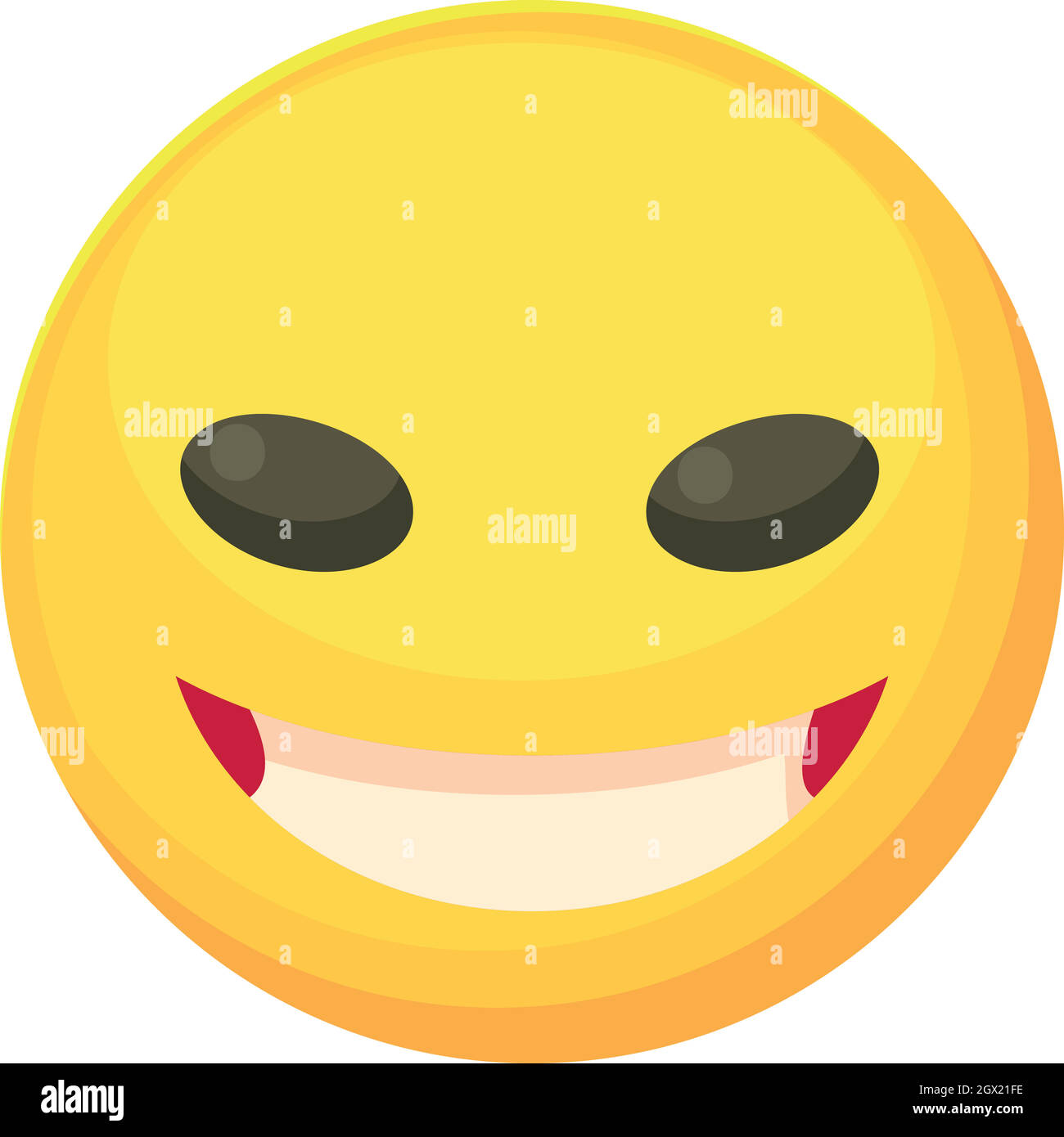 Cunning smiley icon, cartoon style Stock Vector