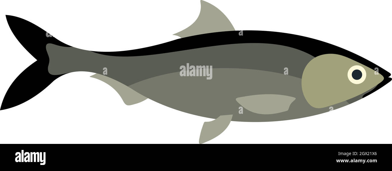 Fish icon, flat style Stock Vector Image & Art - Alamy