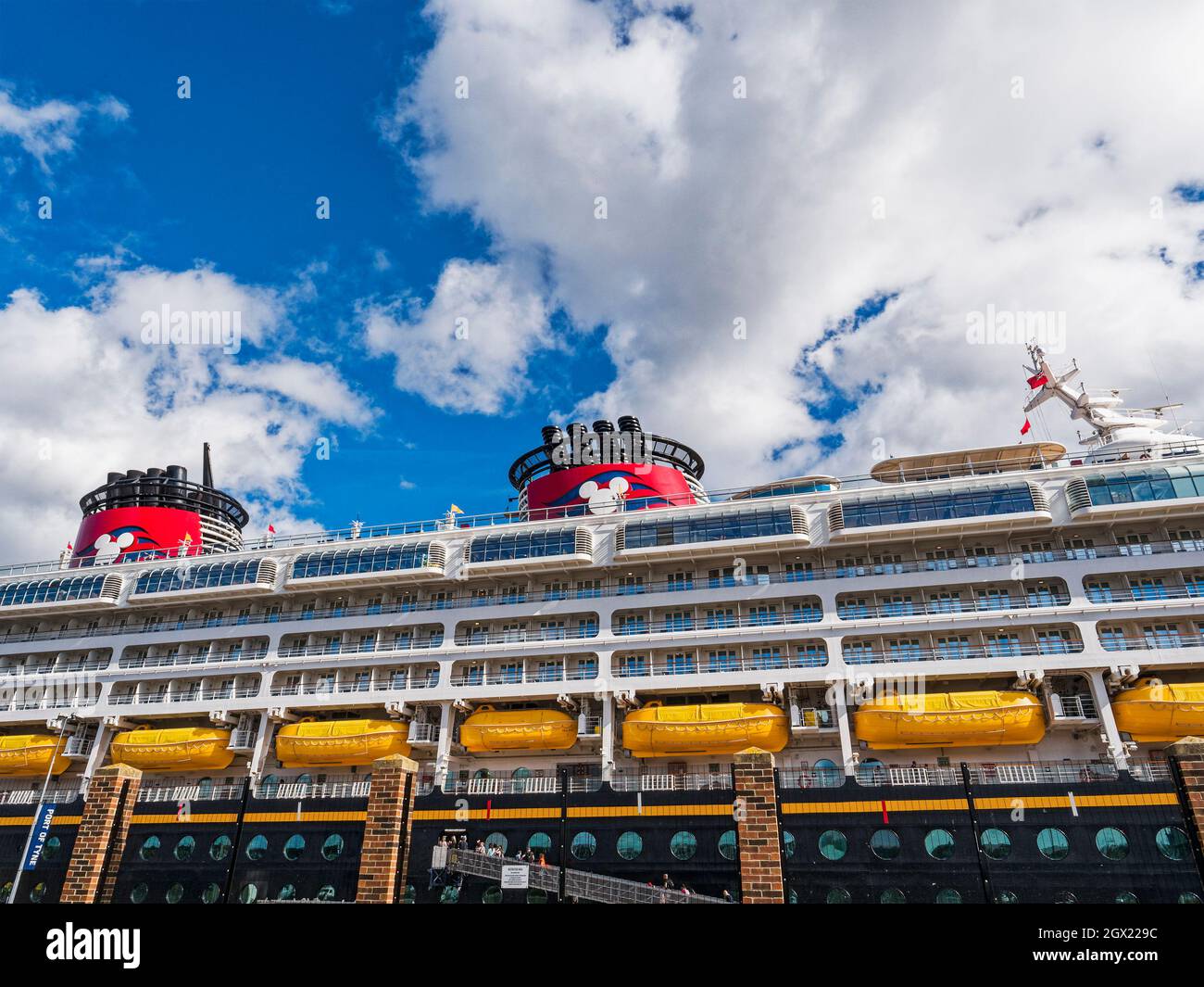Disney Magic cruise ship close up at Royal Quays, North Shields, UK Stock Photo Alamy