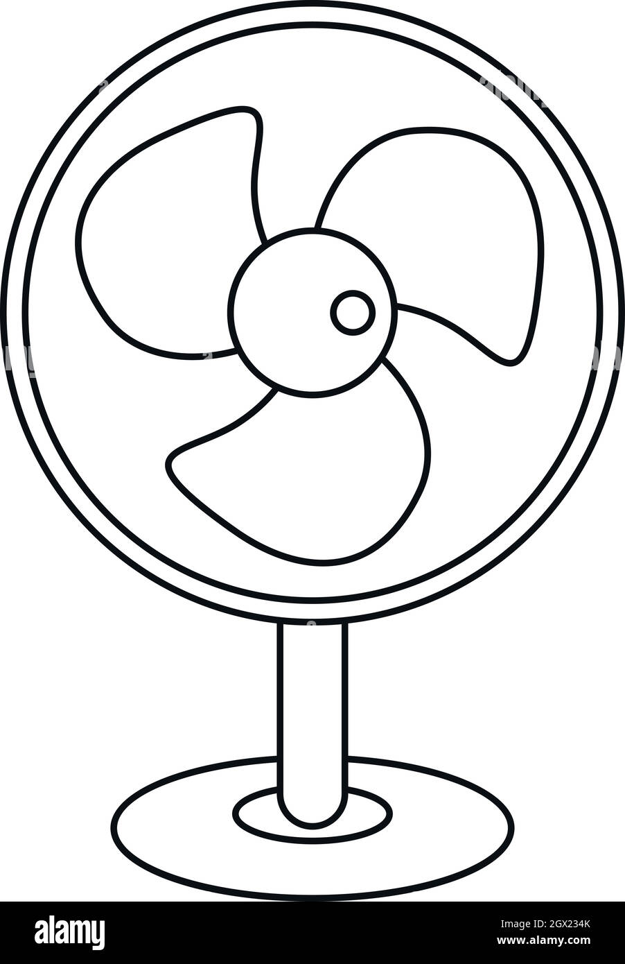 table fan clipart black and white