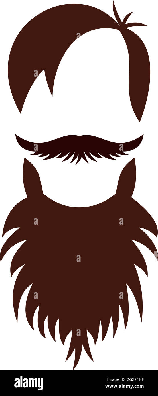Men hairstyle with beard and mustache icon Stock Vector Image & Art - Alamy