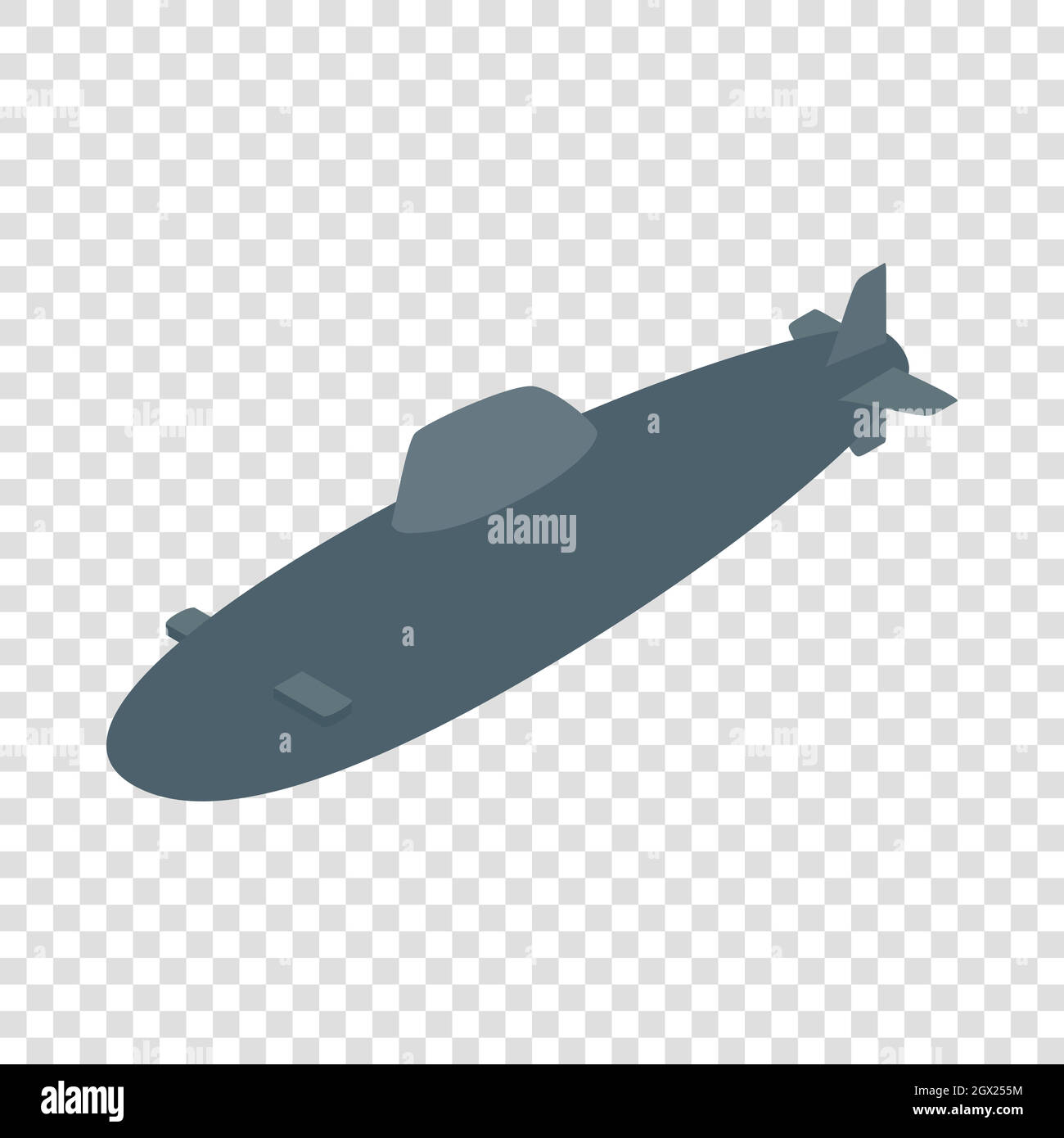 Submarine isometric icon Stock Vector