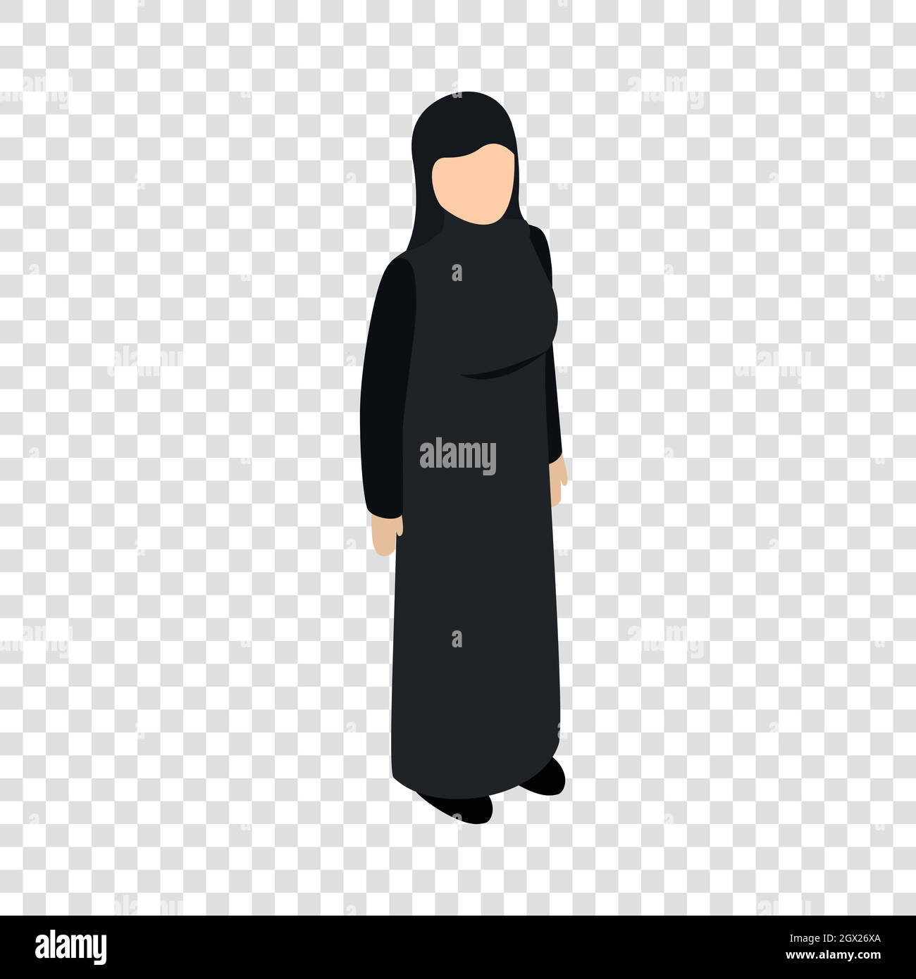 Arab woman isometric icon Stock Vector