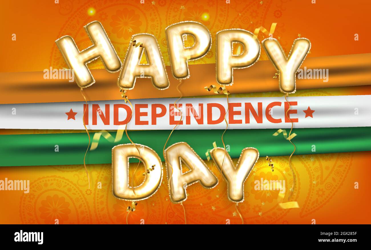 Illustration Indian Decoration in Traditional Tricolor of Flag for ...