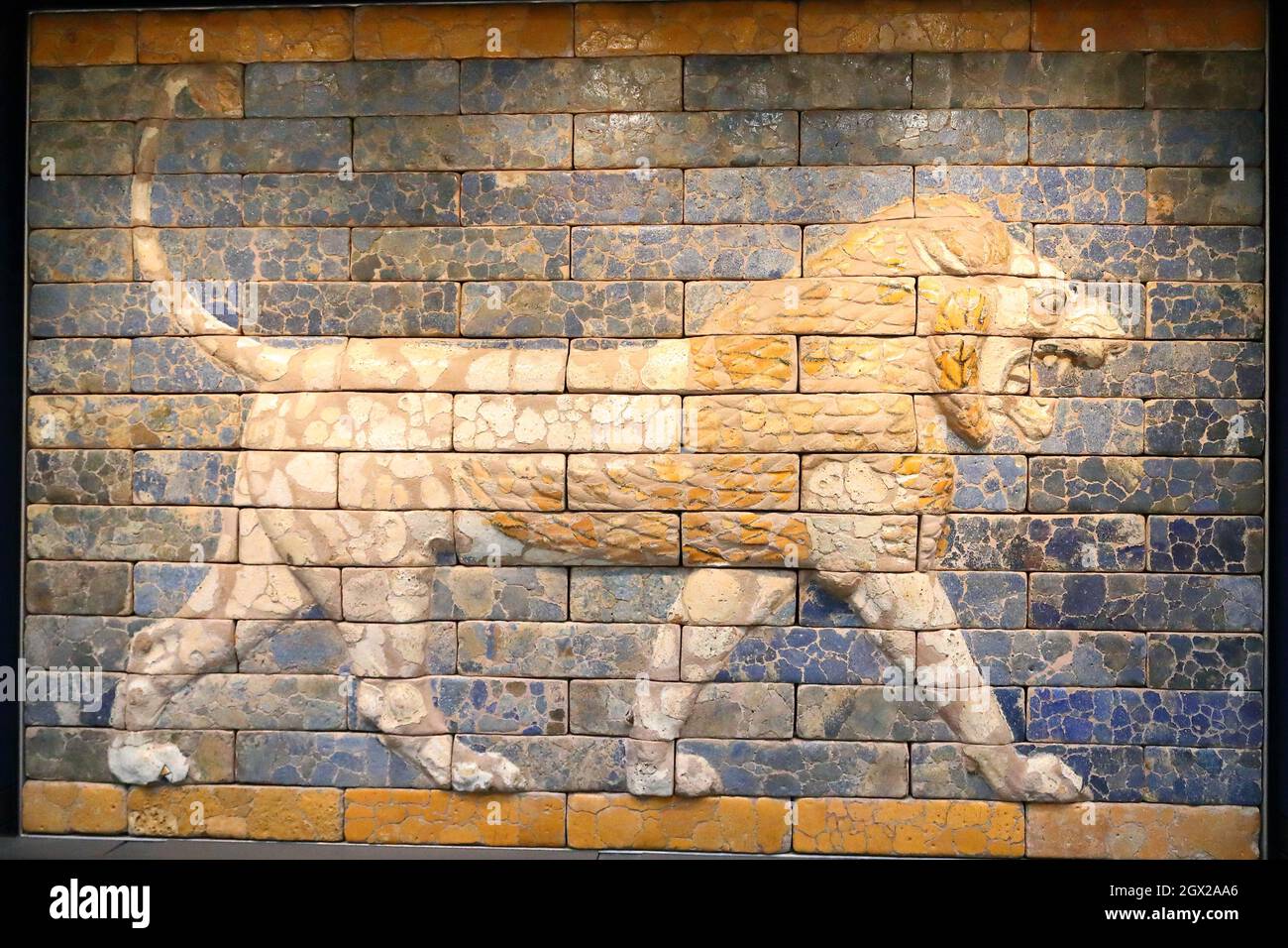 Lion, detail of the Ishtar Gate, British Museum, London, UK Stock Photo