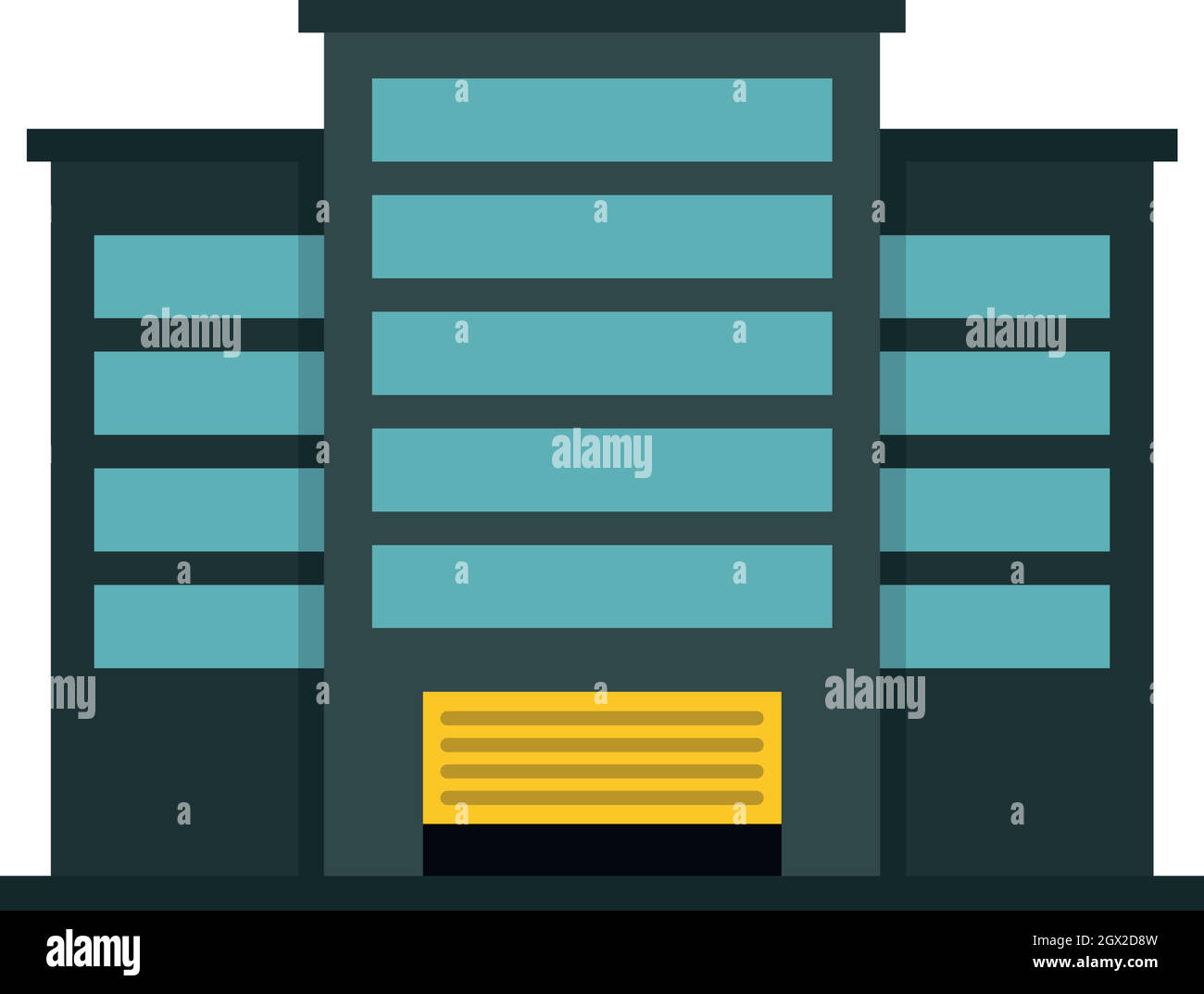 Industrial building icon, flat style Stock Vector Image & Art - Alamy