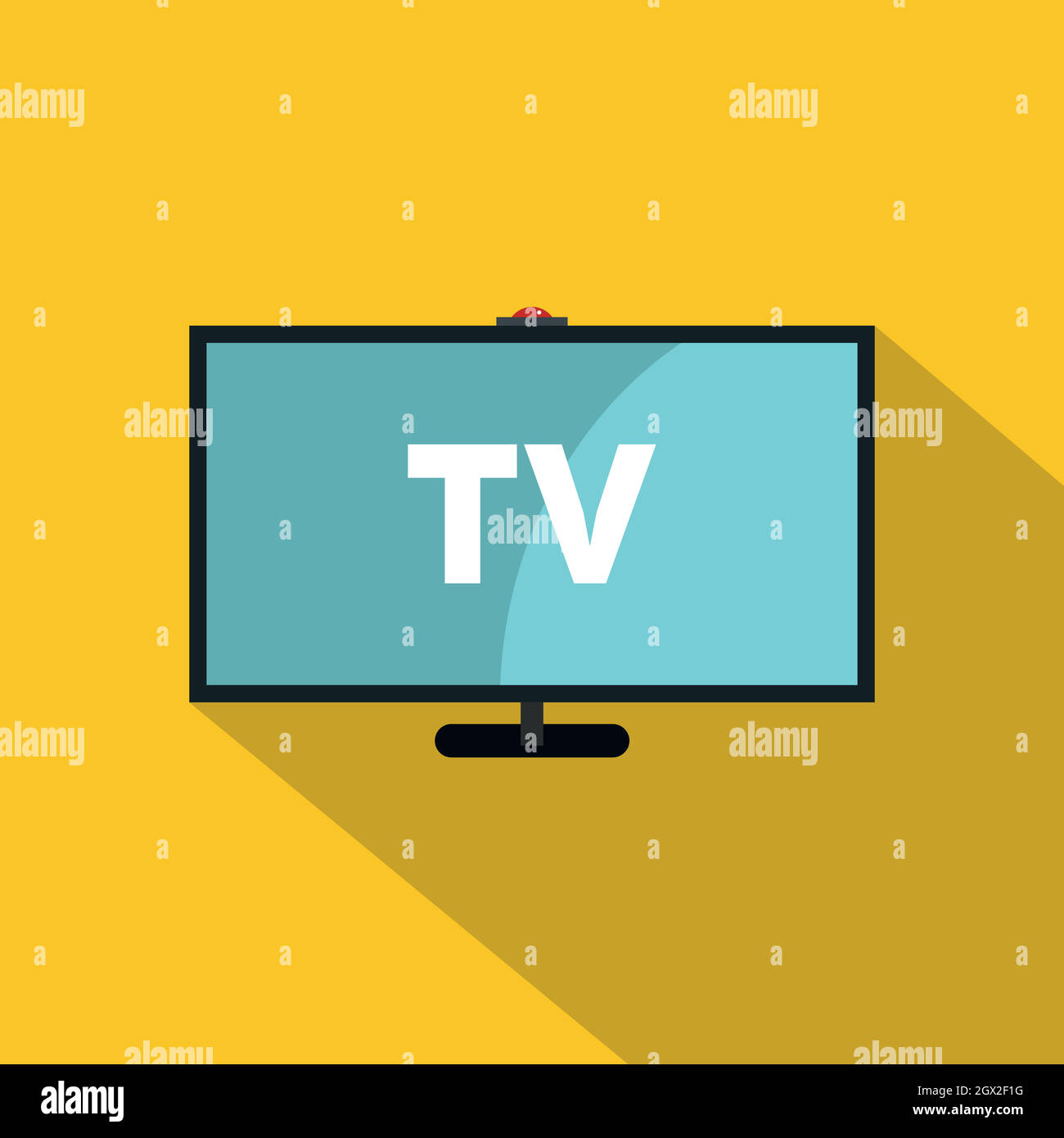 Television icon, flat style Stock Vector