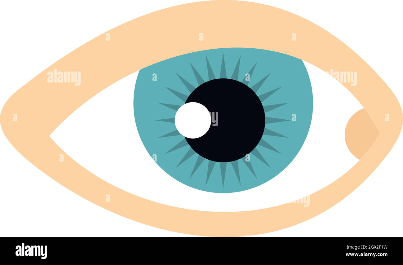 Blue human eye icon, flat style Stock Vector Image & Art - Alamy