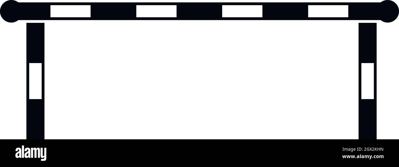 Striped barrier icon, simple style Stock Vector