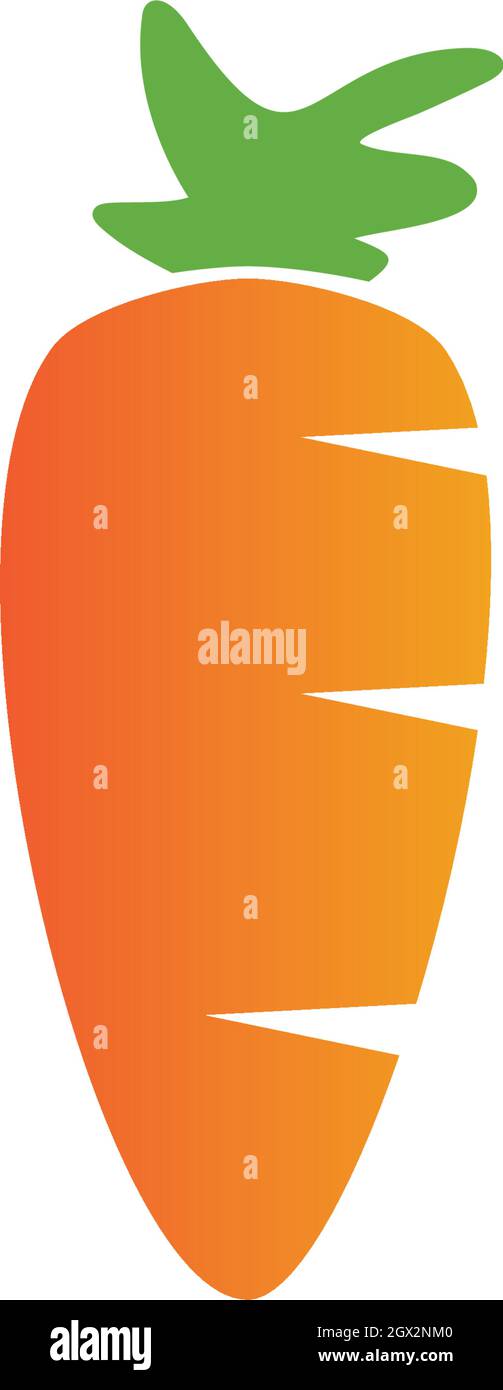 carrot ilustration logo vector template Stock Vector