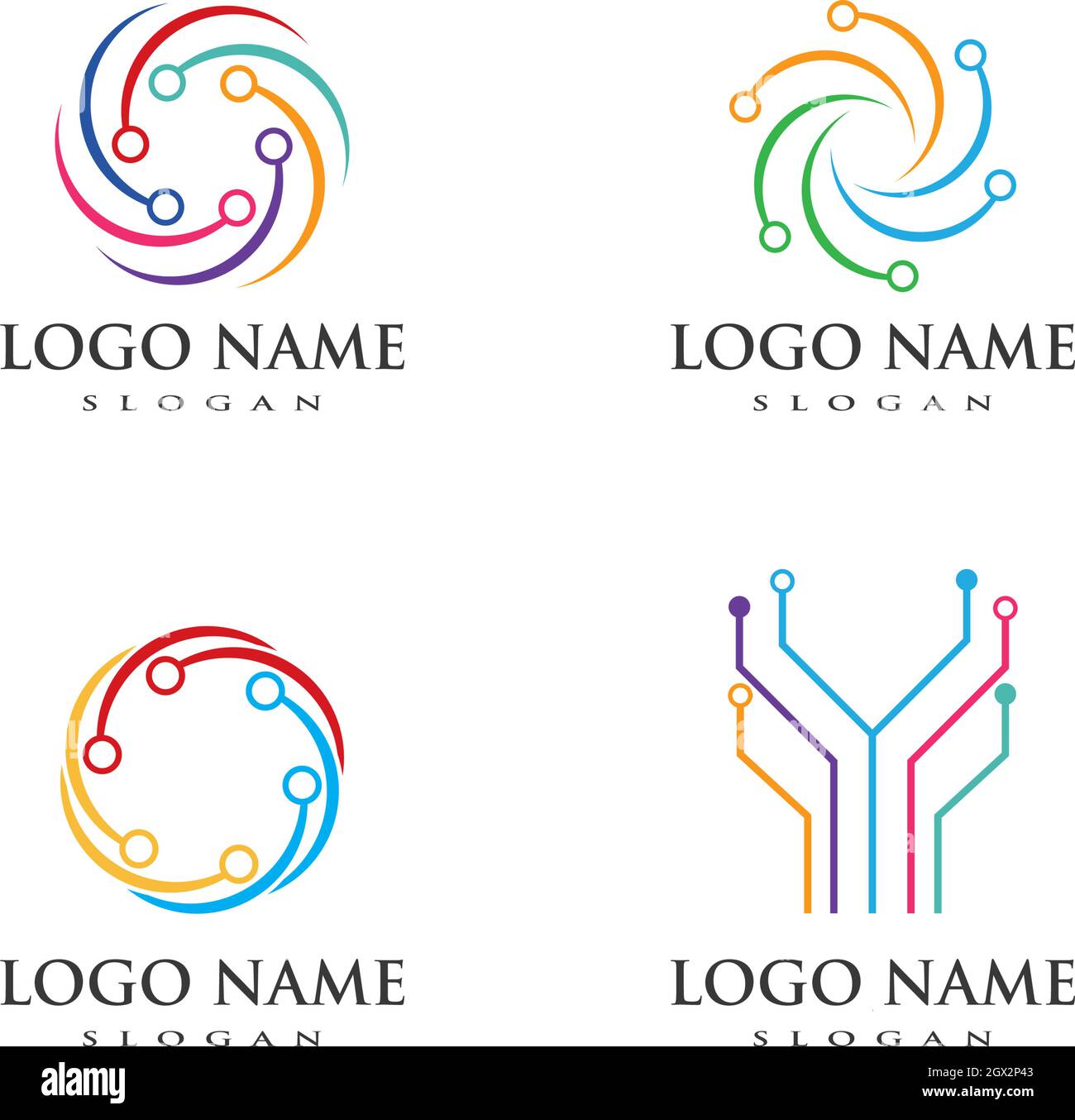 circuit technology ilustration logo vector template Stock Vector Image ...