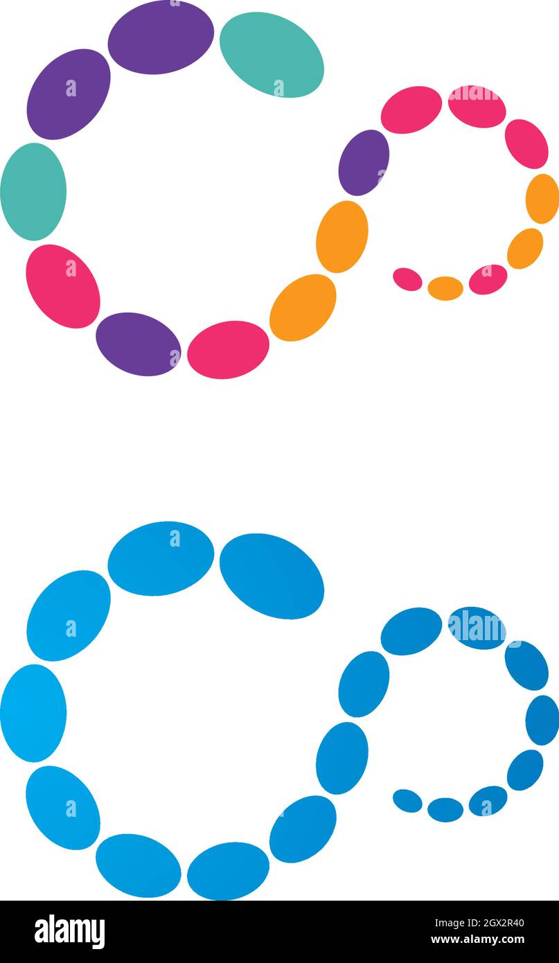 molecule infinity ilustration vector Stock Vector