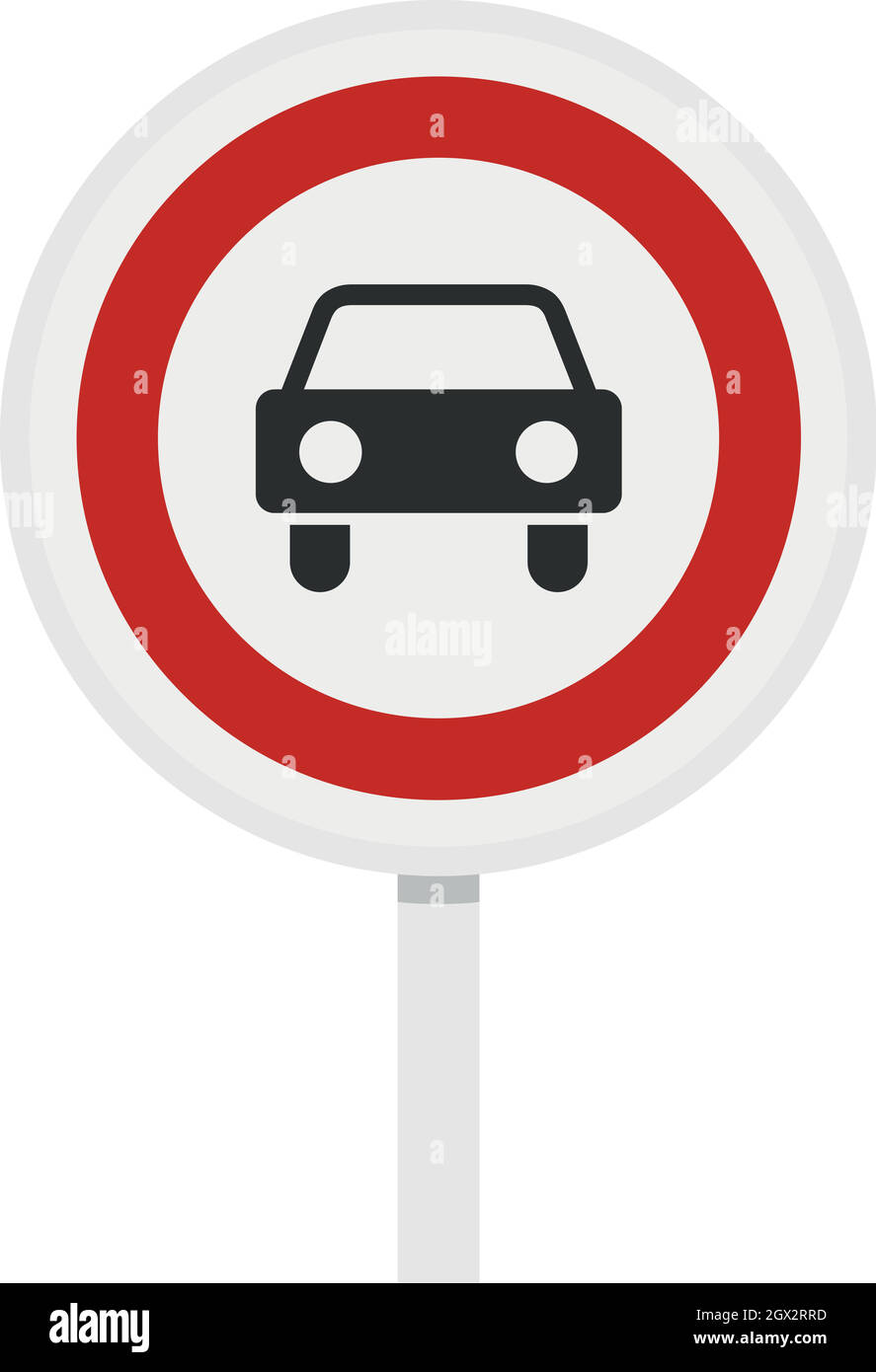 Movement of motor vehicles is forbidden icon Stock Vector