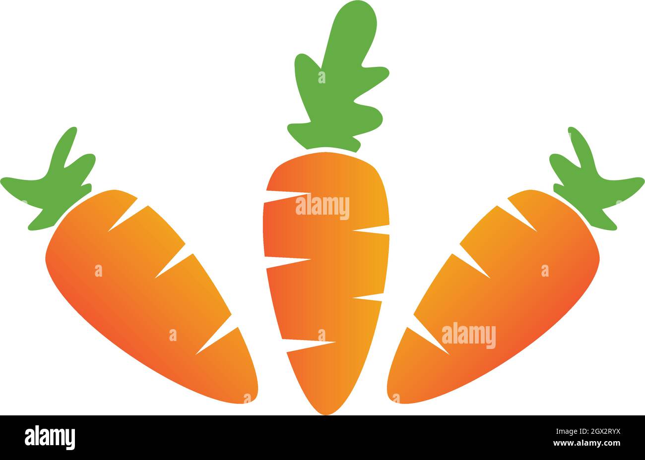 carrot ilustration logo vector template Stock Vector