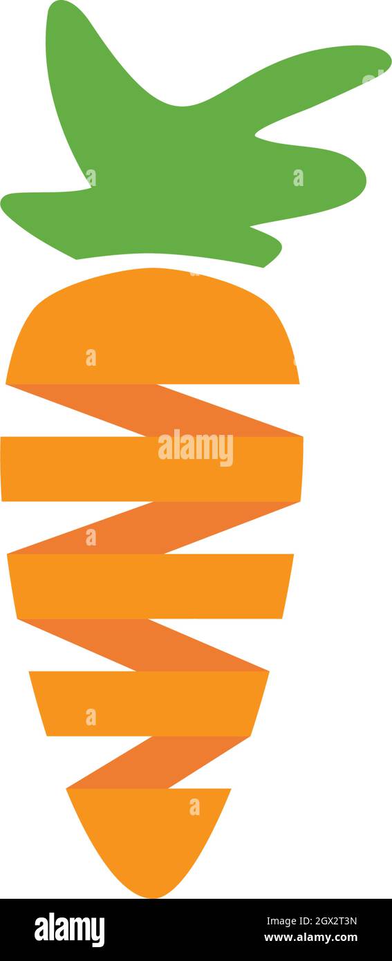 carrot ilustration logo vector template Stock Vector