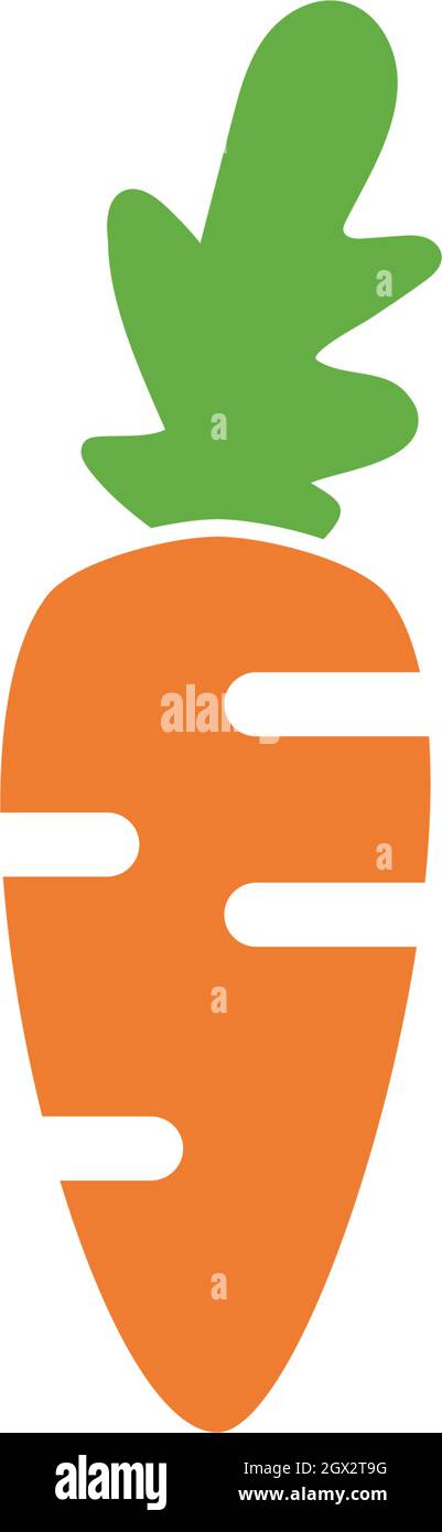 carrot ilustration logo vector template Stock Vector