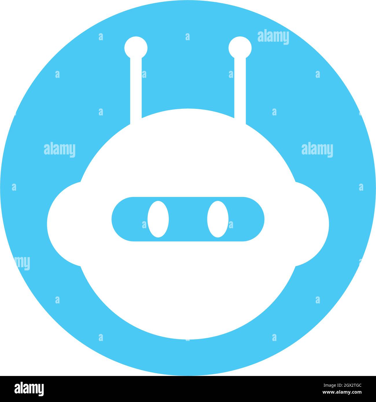 Robot logo vector template Stock Vector