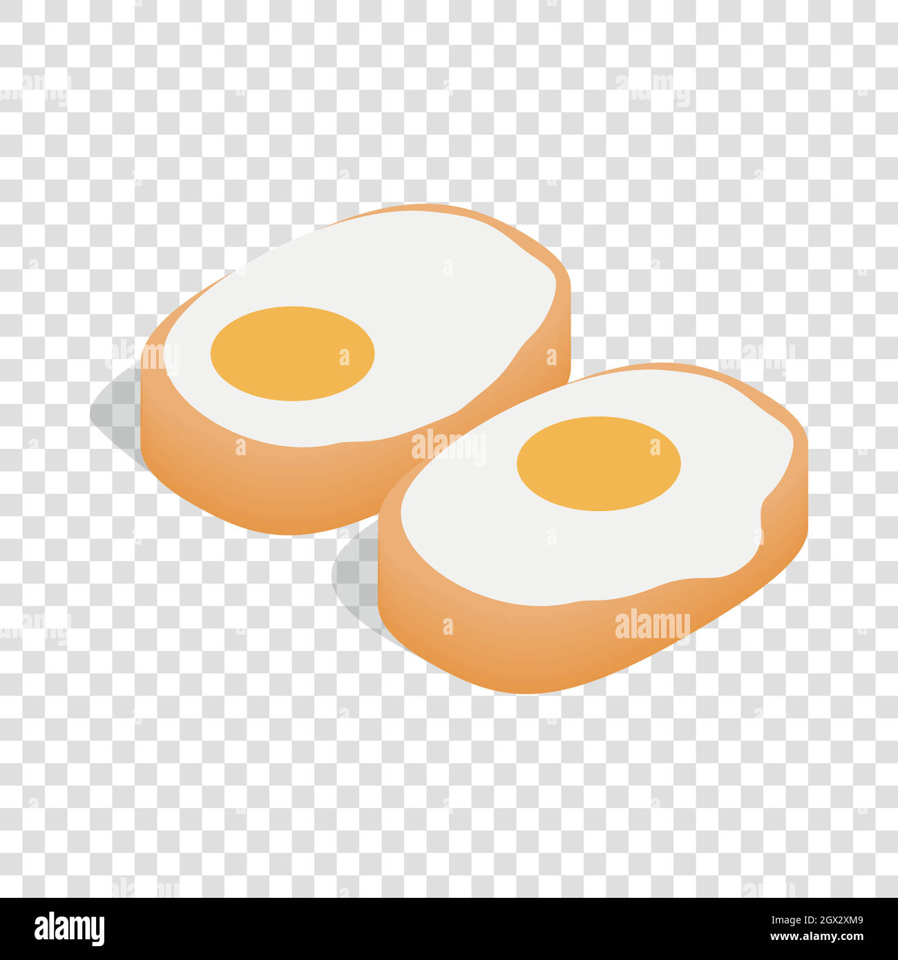 Korean dish with eggs isometric icon Stock Vector