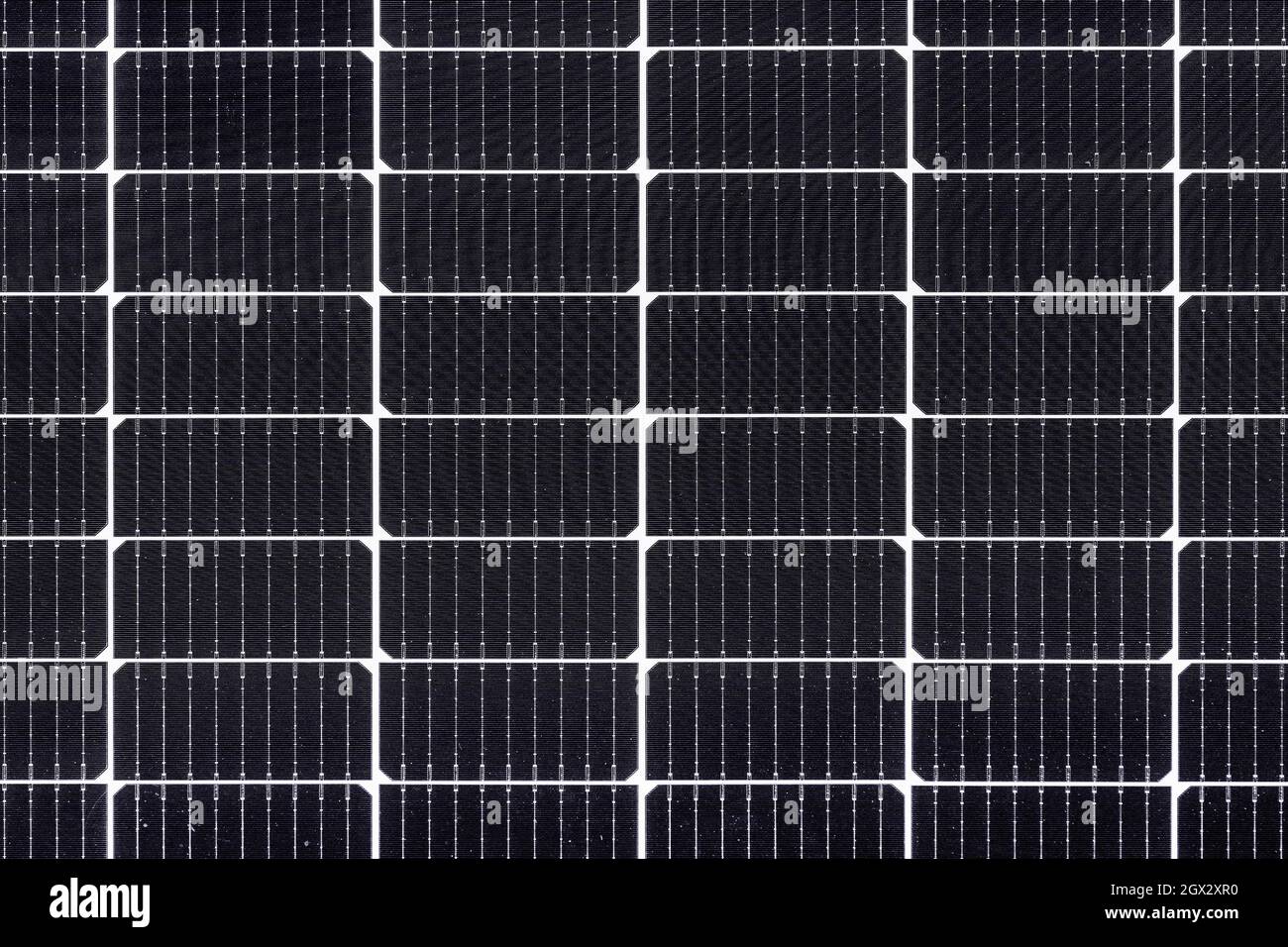 Surface of photovoltaic cells on solar panel of PV system as nackground Stock Photo