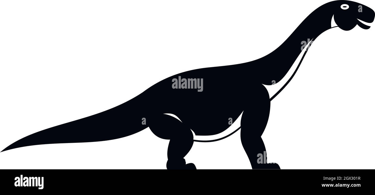 Titanosaurus dinosaur icon, simple style Stock Vector