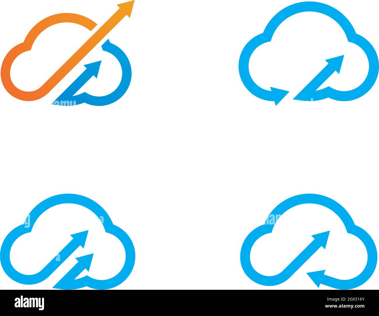 cloud vector logo template design vector Stock Vector Image & Art - Alamy
