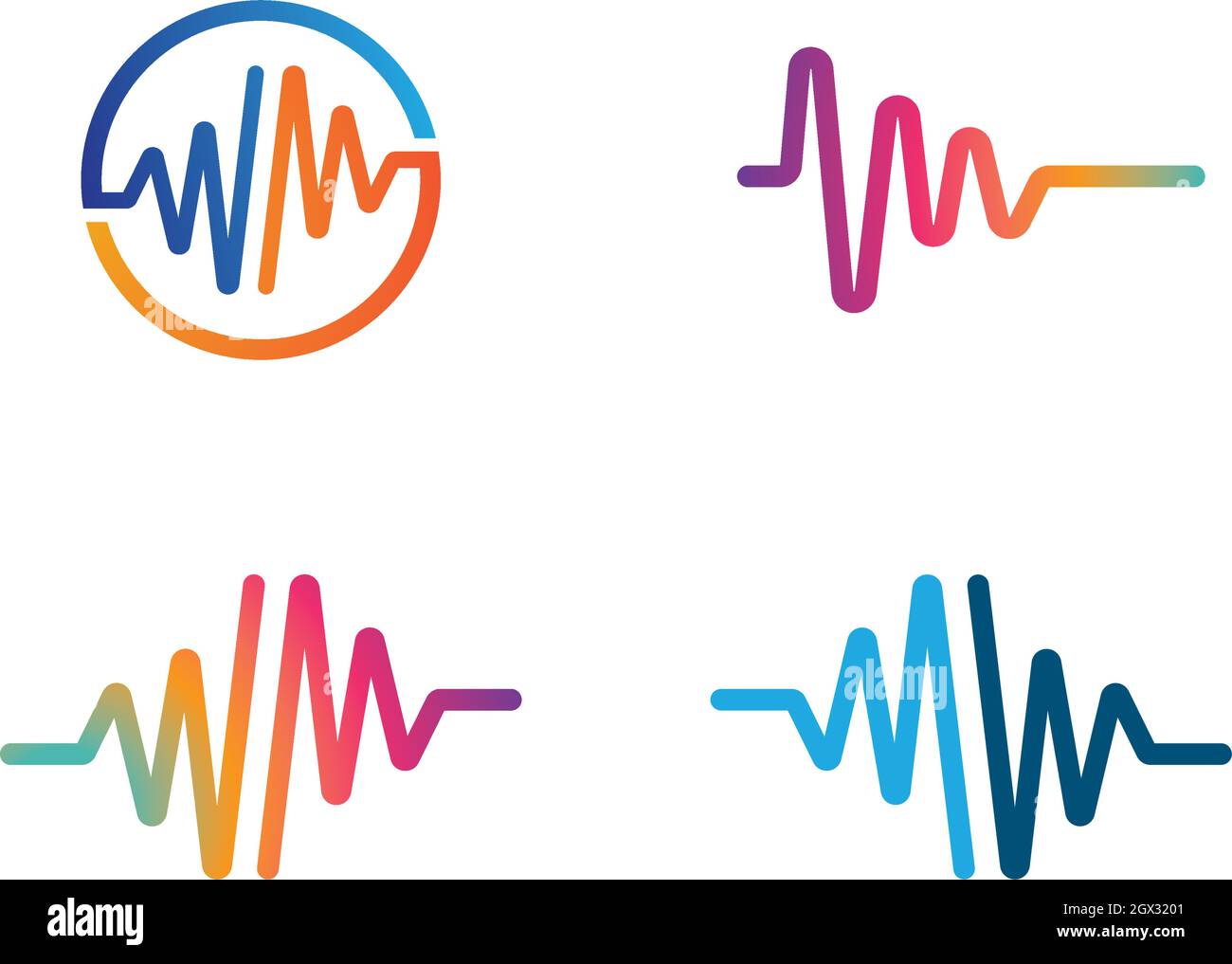 sound wave ilustration logo vector icon template Stock Vector Image ...