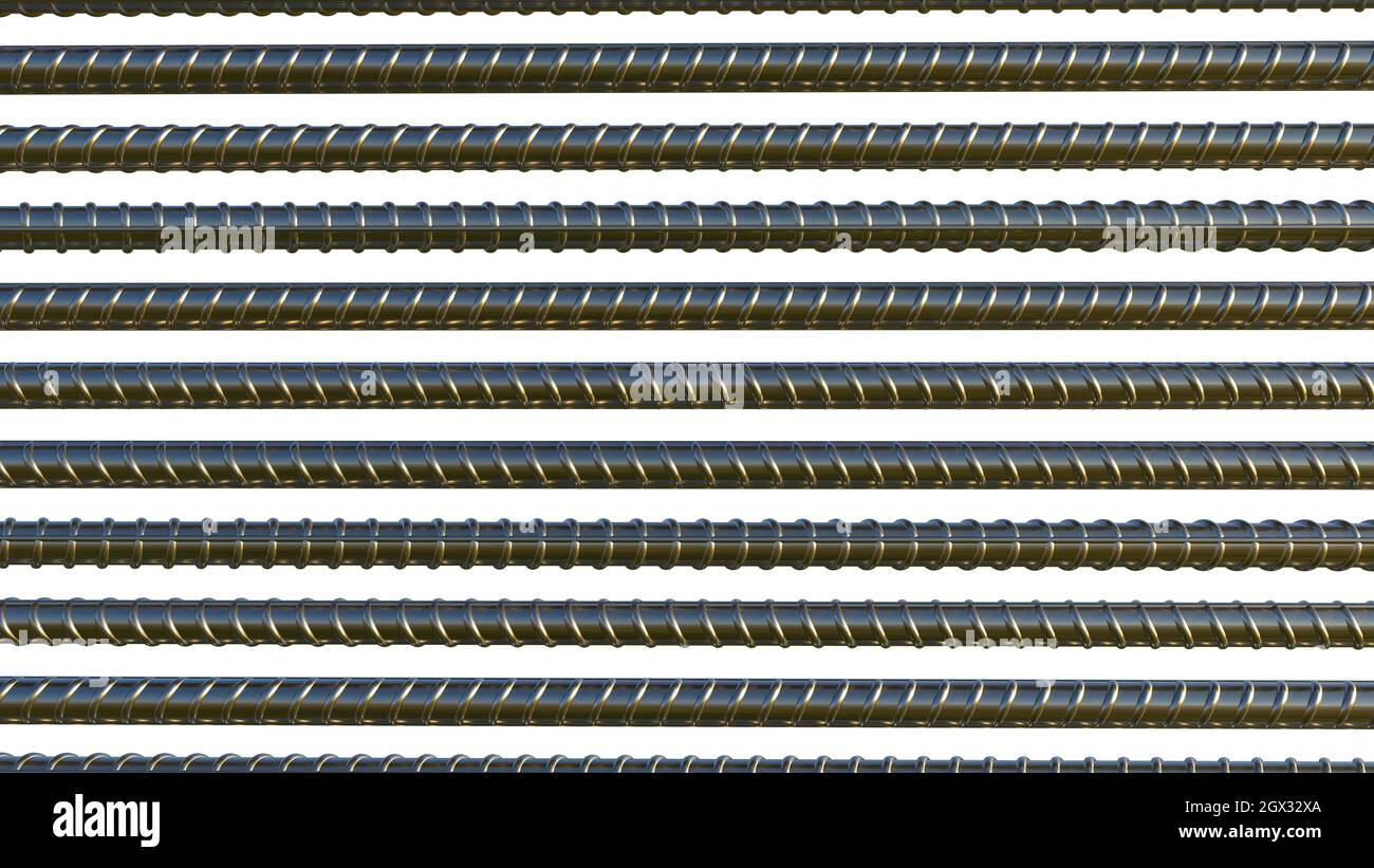 steel reinforcing steel backdrop, isolated cgi industrial 3D