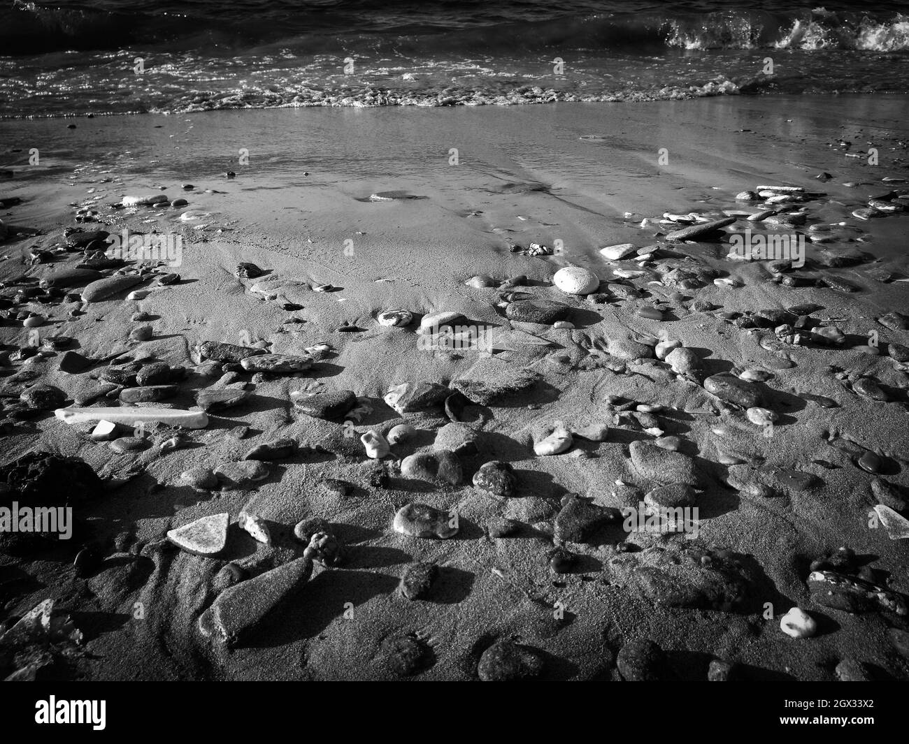 Wet pebbles Black and White Stock Photos & Images Alamy