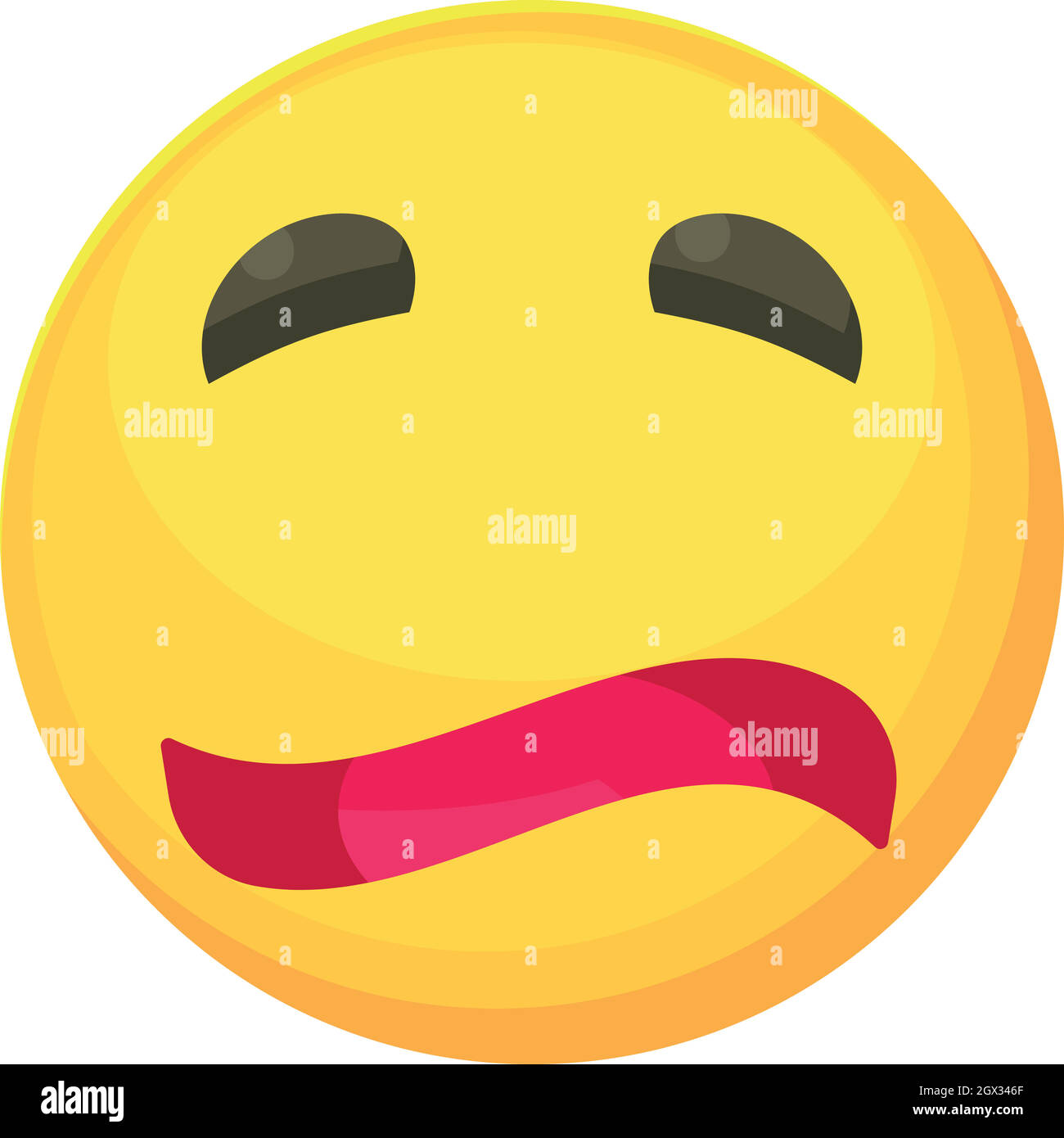 Painfully smiley icon, cartoon style Stock Vector