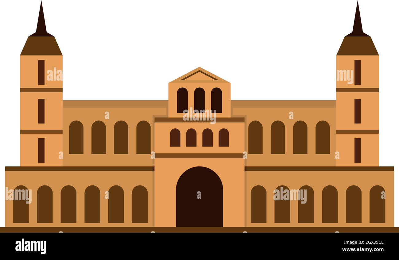 Castle icon, flat style Stock Vector Image & Art - Alamy