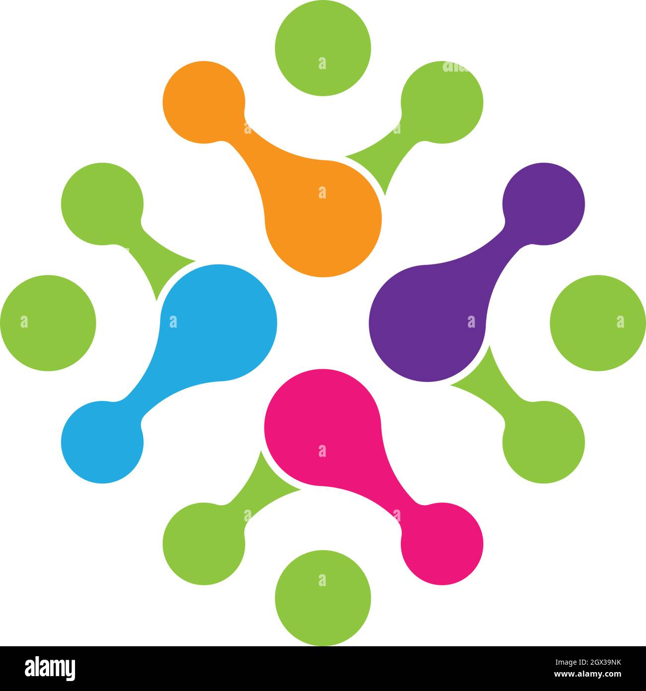 Community, network and social icon design template Stock Vector Image ...