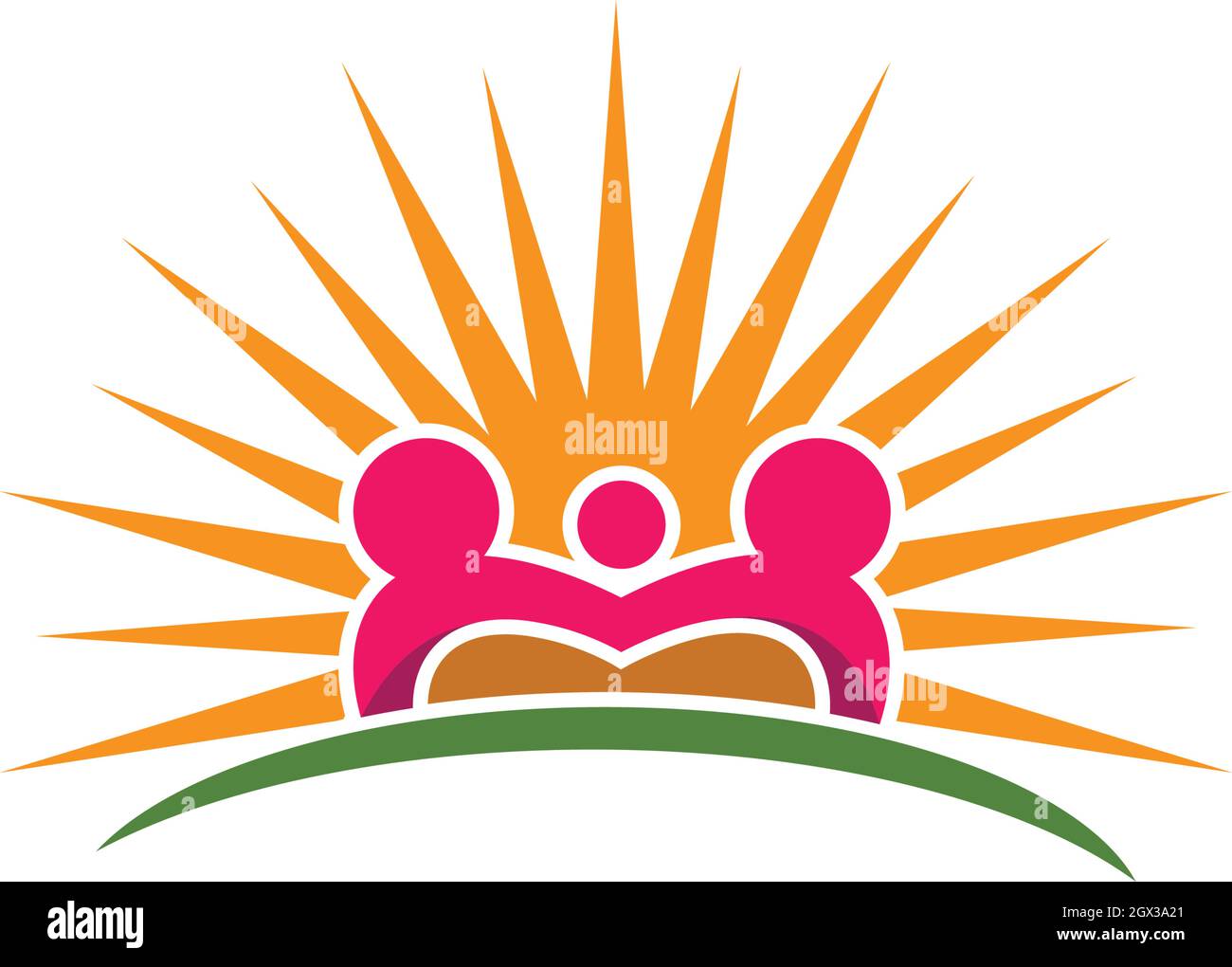 Adoption and community care Logo template vector icon Stock Vector
