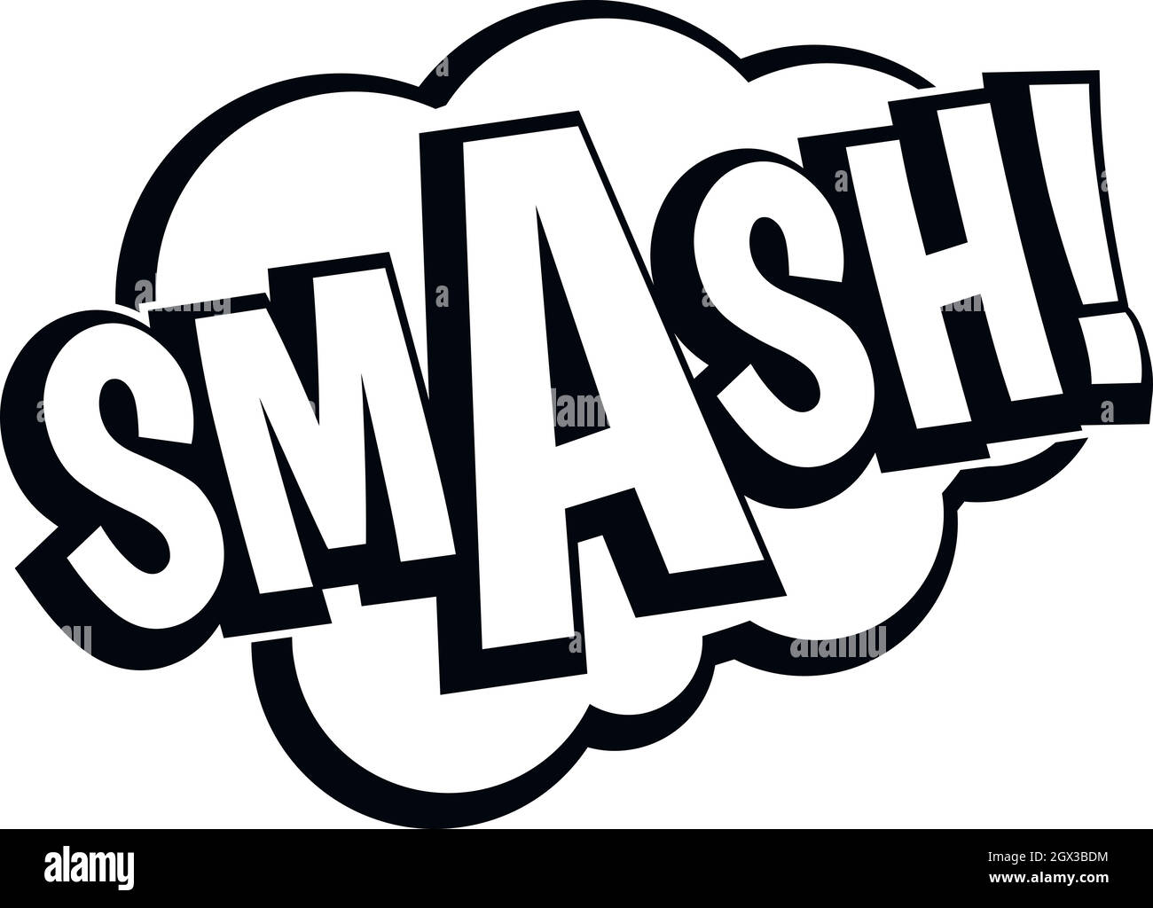 Smash Comic Book Style Expression Stock Illustration - Download