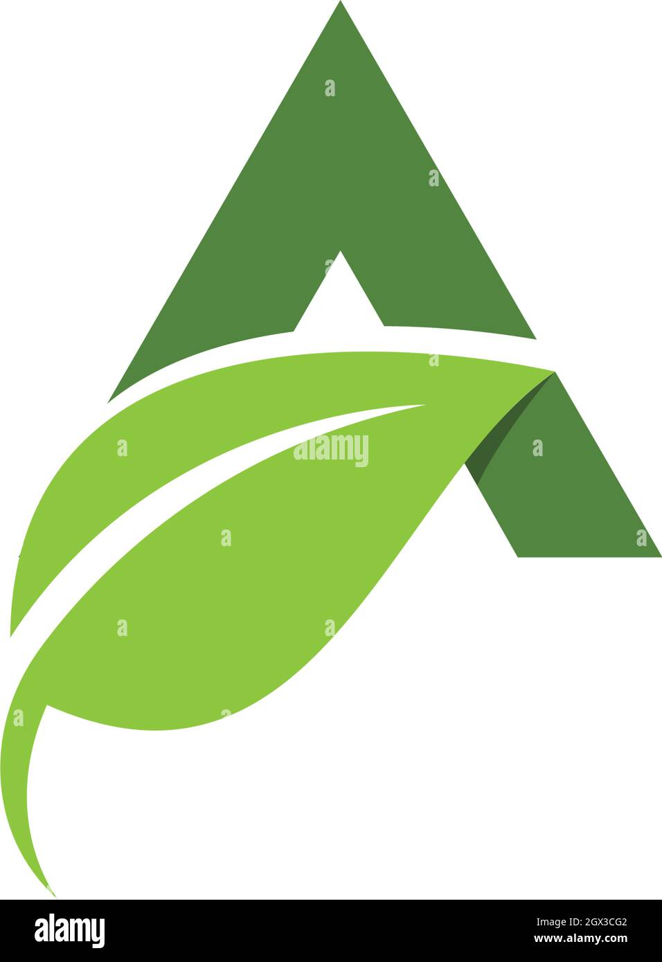 A letter logo with green leaf ecology nature element vector icon Stock ...