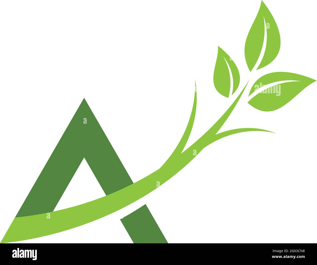 A letter logo with green leaf ecology nature element vector icon Stock ...