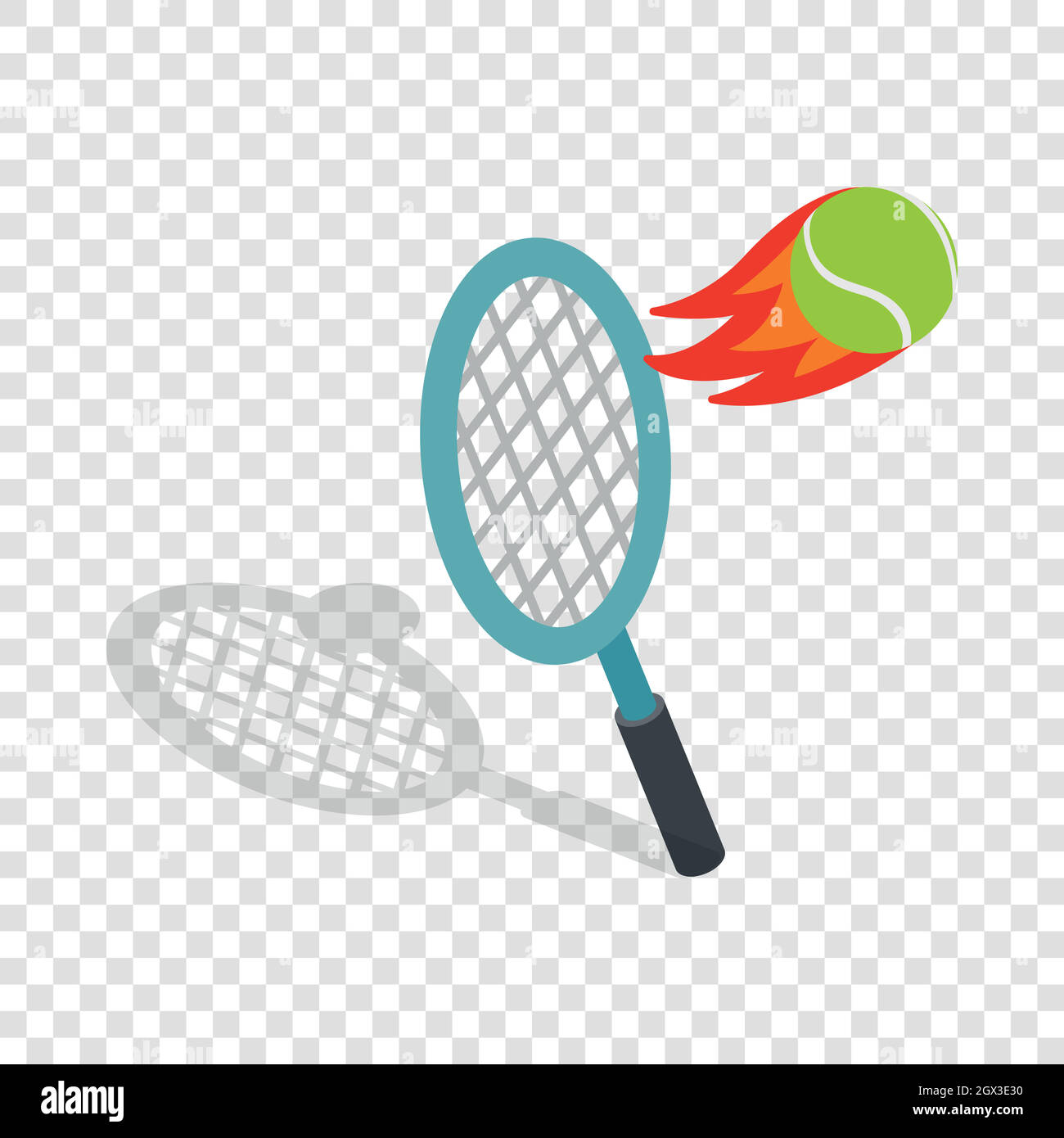 Flying tennis ball isometric icon Stock Vector Image & Art - Alamy
