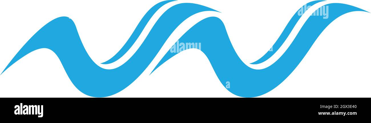 Water Wave symbol and icon Logo Template vector Stock Vector Image ...