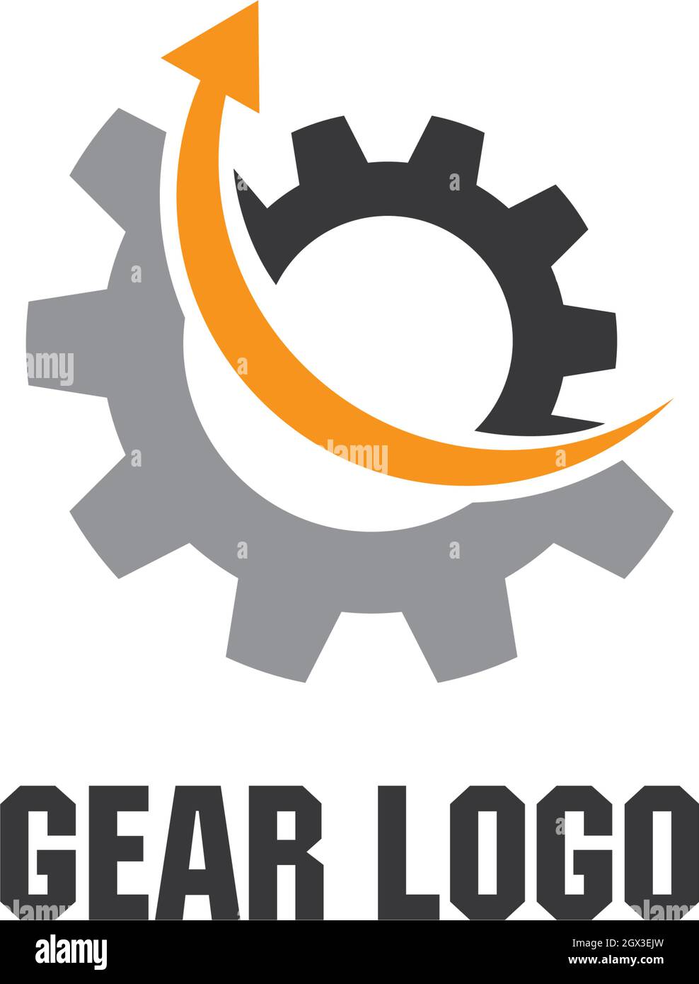 Circle arrow gear icon Stock Vector Images - Alamy