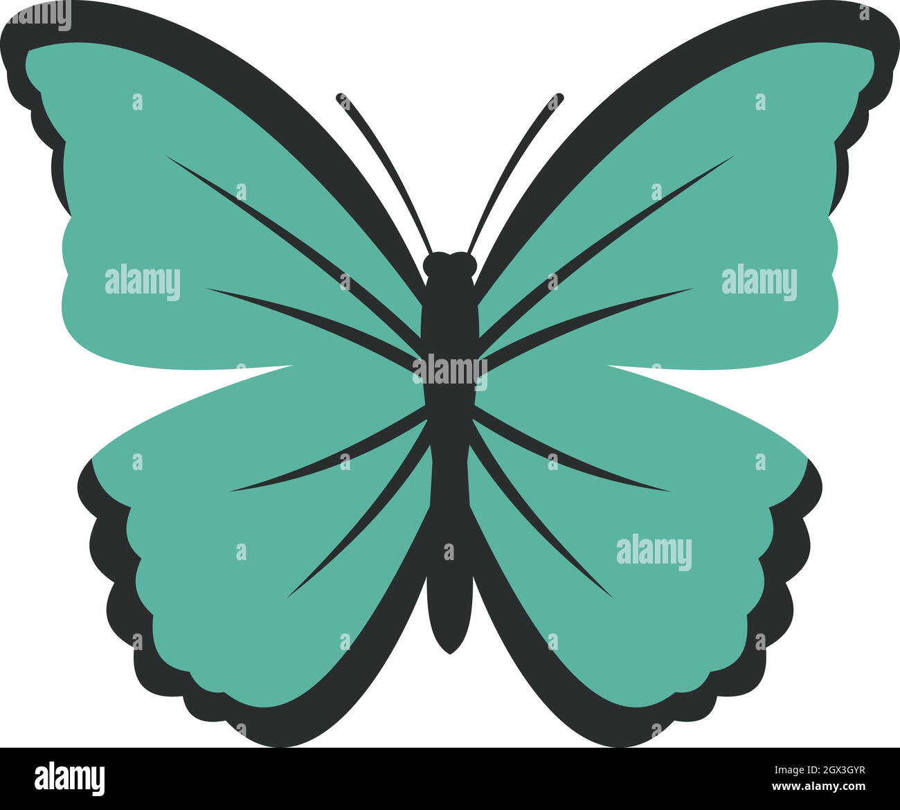 Insect butterfly icon, flat style Stock Vector Image & Art - Alamy