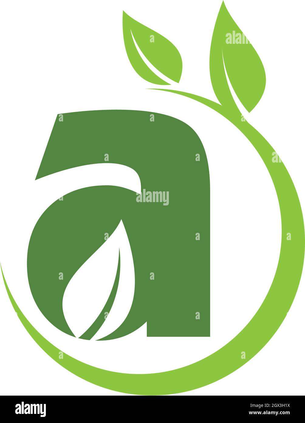 A letter logo with green leaf ecology nature element vector icon Stock ...